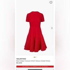VALENTINO ‼️Elegant Red Women's Dress